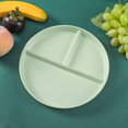 thumbnail image 4 of Ramiter Three Grid Reducing Meal Plate Wheat Straw Anti Fall Household Plate 3 Grid Plate Simple Special Plate Kid Plate Plate Mat Set 4 for Christmas, 4 of 5