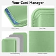 thumbnail image 3 of Stronger Magnetic RFID Leather Mag Safe Card Holder for iPhone 15 Series, Light Green, 3 of 4