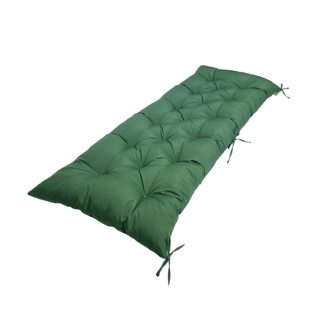 Wosthever Cojín de banco de protección solar de poliéster para columpios al aire libre y bancos cojines de silla al aire libre Juegos de muebles de jardín Verde negro 100*50*8CM