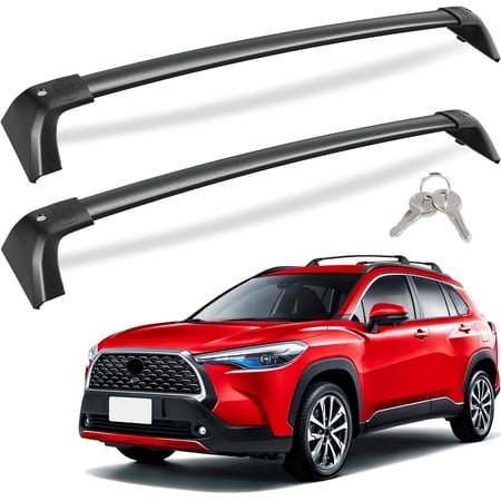 2PCs Crossbars Locked Cross bar Fits for Toyota Corolla Cross 2021-2025
