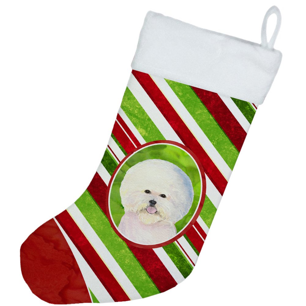 Carolines Treasures SS4595-CS Bichon Frise Winter Snowflakes Christmas Stocking SS4595 Large multicolor