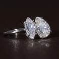 thumbnail image 2 of Jewelerix 10K White Gold Vermeil Proposal Ring Pear Shape Engagement Ring Marquise Cut Moissanite Diamond Forever One Birthday Gift Ring, 2 of 6
