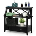 thumbnail image 3 of Gymax 3 Niveaux Rack de Rangement table de Chevet Rack Polyvalent Noir, 3 of 10