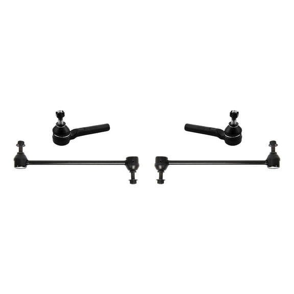 PartsW - 4 Pc Front Suspension Left Right Kit Outer Tie Rod Ends   Sway Bar Links