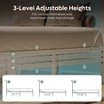 thumbnail image 4 of Bestier Full Size Bed Frame with LED Headboard & Charging Station, Metal Platform Bed with 15.7'' Large Under Bed Storage, White, 4 of 10