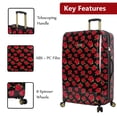 thumbnail image 6 of Betsey Johnson 30 inch Expandable Scratch Resistan Hardside Suitcase, Covered Roses, 6 of 6