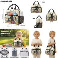 thumbnail image 5 of Xoenoiee Cat Butterfly Daisy Flower Print Backpack with Lunch Bags and Pencil Case Set of 3 Elementary School Bags for Kids Girls Boys Large Capacity Bookbag Bagpack Rucksack Satchel Casual Daypack, 5 of 6