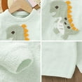 thumbnail image 3 of Kiijoy Boys Knit Sweater Cute Dinosaur Jacquard Warm Soft Pullover Top, Sizes 6-9M, 3 of 6