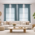 thumbnail image 2 of MKHILL 42x216 Dusty Blue Sheer Scarf Valance, Extra Long 18 Ft Voile Curtain for Wedding Backdrop & Living Room Bedroom Decor, 1 Panel, Dusty Blue, 2 of 8