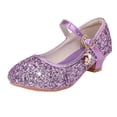 thumbnail image 2 of hengsof Girls' Dress High Heel Sandals Stylish Comfortable Crystal Shoes Perfect for Performances Stages and Parties Suitable for Children Aged 4-12.5 Years, 2 of 7