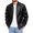 Black, variant on Mens Faux Leather Bomber Jackets Full Zip Side Pockets Lightweight Fall Winter Tops Vintage Retro Classic Casual Motorcycle Coats