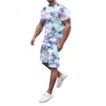 thumbnail image 3 of MKLEKYY Conjunto Deportivo Informal Corto Para Mujer Y Hombre, Ideal Para Vacaciones Y Fitness, Con Mangas Cortas Y Pantalones Cortos, Ideal Para Actividades De Primavera, Verano Y Otoño., 3 of 5