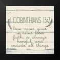 thumbnail image 2 of Kimberly, Allen 12x12 Black Modern Framed Museum Art Print Titled - I Corinthians 13 7 Cream Wood, 2 of 5