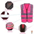 thumbnail image 5 of A-Safety Chalecos De Seguridad Rosa Para Mujer Chaleco De Seguridad Laboral Con Tiras Reflectantes Mediano, 5 of 5