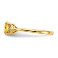 thumbnail image 4 of Real 14kt Yellow Gold Citrine and Diamond Ring Size: 7; for Adults and Teens; for Women and Men, 4 of 5