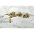 thumbnail image 2 of Kingston Brass KS8123DL Concord 2-Handle Wall Mount Bathroom Faucet, Antique Brass, 2 of 4
