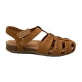 thumbnail image 2 of Earth Birdy Women's Leather Fisherman Sandals Size 9 Wide Brown-Tan Arch Support, 2 of 7