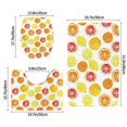 thumbnail image 2 of Bathroom Rugs Sets 3 Piece - lemon orange Absorbent Non Slip Bath Mats, U-Shape Toilet Lid Cover, Contour Mat, Soft Washable Shower Mats Bath Rug Mat for Bathroom Tub Toilet, 2 of 7