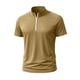 thumbnail image 4 of pstuiky Camisas casuales de manga corta para hombre, Camiseta deportiva de verano para hombre, de color liso, ajustada, con cremallera, de manga corta y cuello alto camisas casuales para hombre m, 4 of 5