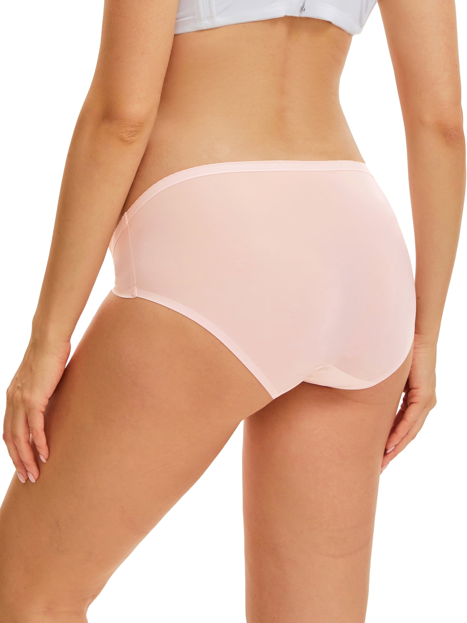 DARING DIVA Women's Maternity Underwear Ice Silk V-Shaped Belly Support Briefs S Pink
