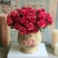 thumbnail image 2 of D-GROEE 2 Bouquet 15 Heads Artificial Rose Flowers Bouquet Faux Silk Flowers Rose for Home Bridal Wedding Party Festival Decor Xmas Gift, 2 of 4