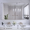 thumbnail image 4 of VIPLOOK Framed Wall Mounted Bathroom Vanity Mirror 59" * 36" - Brushed Nickel, 4 of 10