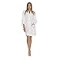 thumbnail image 3 of Boca Terry Womens Waffle Robe - Knee Length Robes - Lightweight Waffle Kimono Bathrobe, White (Medium/Large), 3 of 4