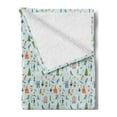 thumbnail image 2 of Ski Pattern Soft Flannel Fleece Blanket, Colorful Repetitive Cartoonish Style Winter People Street Items, Cozy Plush for Indoor and Outdoor Use, 50" x 70", Baby Blue and Multicolor, by Ambesonne, 2 of 5
