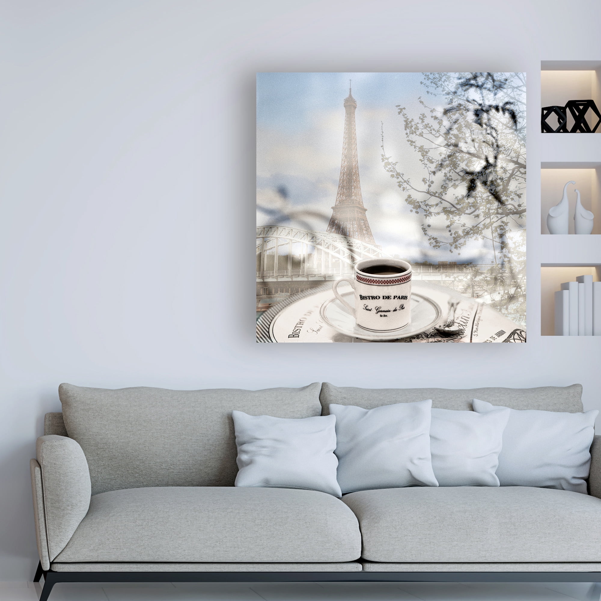 Trademark Fine Art 'Bistro de Paris #1' Canvas Art by Alan Blaustei