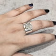 thumbnail image 2 of Natural Labradorite Ring, Rough Labra Gemstone Ring, Birthstone, Wide Band, 925 Sterling Silver, Womens Ring, Christmas, Thanksgiving, Handmade, Statement Jewelry, Rough Gemstone Jewelry, 2 of 6