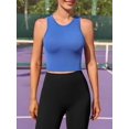 thumbnail image 2 of Womens Workout Tank Tops Seamless Built in Bra Sports Top Crew Neck Yoga Running Tops, 2 of 7