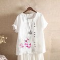 thumbnail image 4 of Camisetas de Manga Corta para Mujeres, Camiseta de Manga Corta Impresa Casual Hecha de 95% Poliéster 5% Spandex para Todas las Estaciones, Camisetas de Manga Corta para Mujeres, 4 of 6