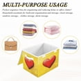 thumbnail image 7 of Storage Box With Lid 16.5x12.6x11.8In Foldable Stacked Household Storage Box Yellow Background Love Heart, 7 of 7