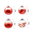 thumbnail image 2 of 24PCS 2.36" Shatterproof Clear Plastic Christmas Ball Ornaments, Christmas Hanging Xmas Balls Baubles Set with Stuffed Delicate Decorations for Wedding Christmas Tree Home Decor(D), 2 of 5