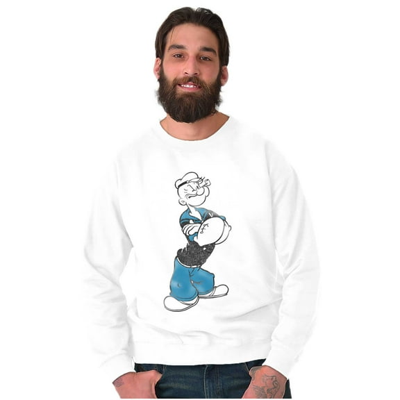 Classic Vintage Popeye the Sailor Man Sweatshirt for Men or Women Brisco Brands S