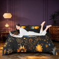 thumbnail image 3 of Homewish Watercolor Sun Moon Bedding, Botanical Leaves Duvet Cover Full, Black Reversible 3pcs, 1 Duvet Cover and 2 Pillowcases, 3 of 6