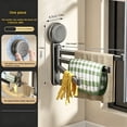 thumbnail image 3 of Suction Cup Kitchen Clothes Rack, Window Sill Rack, Multi-pole Rotating Rack, Storage Rack, Wall-mounted Towel Rack(One Size,Light Gray), 3 of 6