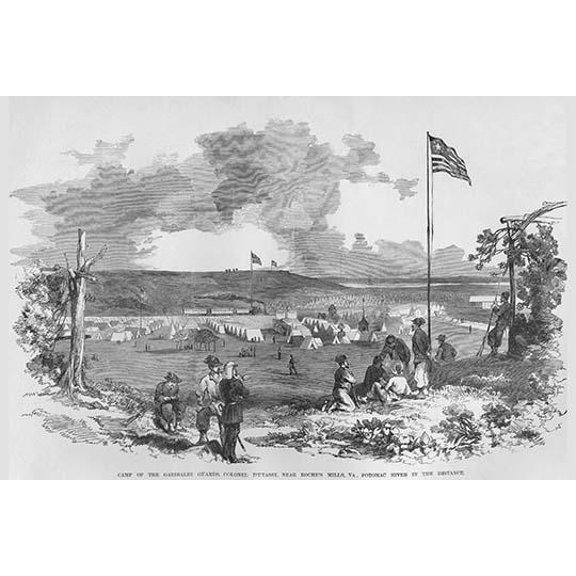 Garibaldi Guards Encampment-Fine Art Canvas Print (20" x 30")