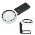KEKOY 5X 25X Magnifying Glass with Light and Stand, Folding Design 5