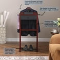 thumbnail image 2 of Proman Products Winston Wooden Clothes Valet Stand Organizer (Mahogany), 2 of 7