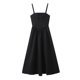 thumbnail image 2 of HH TRAF Vestido midi sin espalda con lazo decorado a la moda para mujer, vestido sexy elegante de calle informal hasta los tobillos, vestido de corte A, 2 of 4