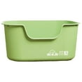 thumbnail image 6 of Small Cat Litter Box with High Sides,Cat Boxes for Indoor Cats,Cat Litter Pan for Kitty,Litter Box with Low Entry,Easy to Clean,Anti-Splashing (Green), 6 of 6