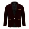 thumbnail image 4 of Oplxuo Men's Corduroy Blazers - Slim Fit One Button Vintage Work Wear Suit Jacket Casual Sports Coat, 4 of 5
