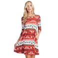 thumbnail image 2 of Women's Christmas Print Dress, Christmas Candy Canes Print, L, 2 of 5