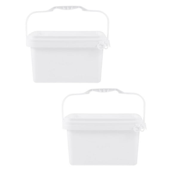 Topbathy 0.5 Gallon Plastic Paint Bucket with Handle for Multi Purpose Storage