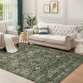 thumbnail image 1 of Alfombra Morebes Vintage, grande, lavable, 240 x 300 cm, color verde oscuro, 1 of 8