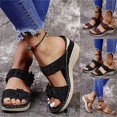 thumbnail image 4 of Sandals Women Dressy Summer Flat Arch Support Wide Width Orthopedic Slide Casual Walking Orthotic Flip Flops, 4 of 11