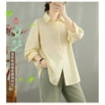 thumbnail image 3 of Pejock Women's Casual Cotton Shirt Short Sleeve Round Neck Tops, Lightweight Summer Blouse for Layering, Comfortable Daily Wear Blouse Shirt, 3 of 7