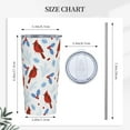 thumbnail image 3 of 20 Oz Insulated Tumbler with Lid and Straw, Christmas Northern Cardinals Mom Dad Iced Coffee Stainless Steel Vacuum Insulated Tumbler Cup Travel Mug for Hot and Cold, 3 of 6