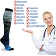 thumbnail image 6 of 4 Pairs Medical Sport Copper Compression Socks for Women & Men Circulation 15-20 mmHg is Best Support for Athletic Running Cycling, Nursing, Travel - Gradient Colors, 6 of 8